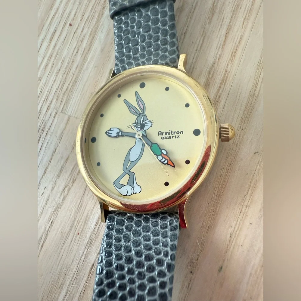 Vintage Armitron Warner bros looney tunes bugs bunny watch NEW BATTERY